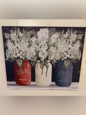 Red, White, Blue Jar Trio Print - Cindy Jacobs